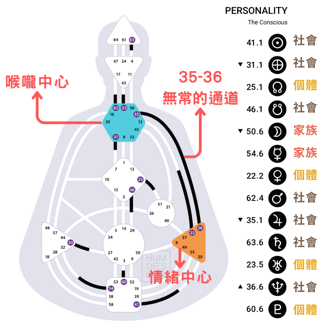 2025 人類圖流年圖的特色｜曼蒂人類圖